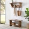 Alaterre Furniture Bethel Acacia Wood 40"W Bench and Coat Hook with Shelf ANTR032930 - alternate 1